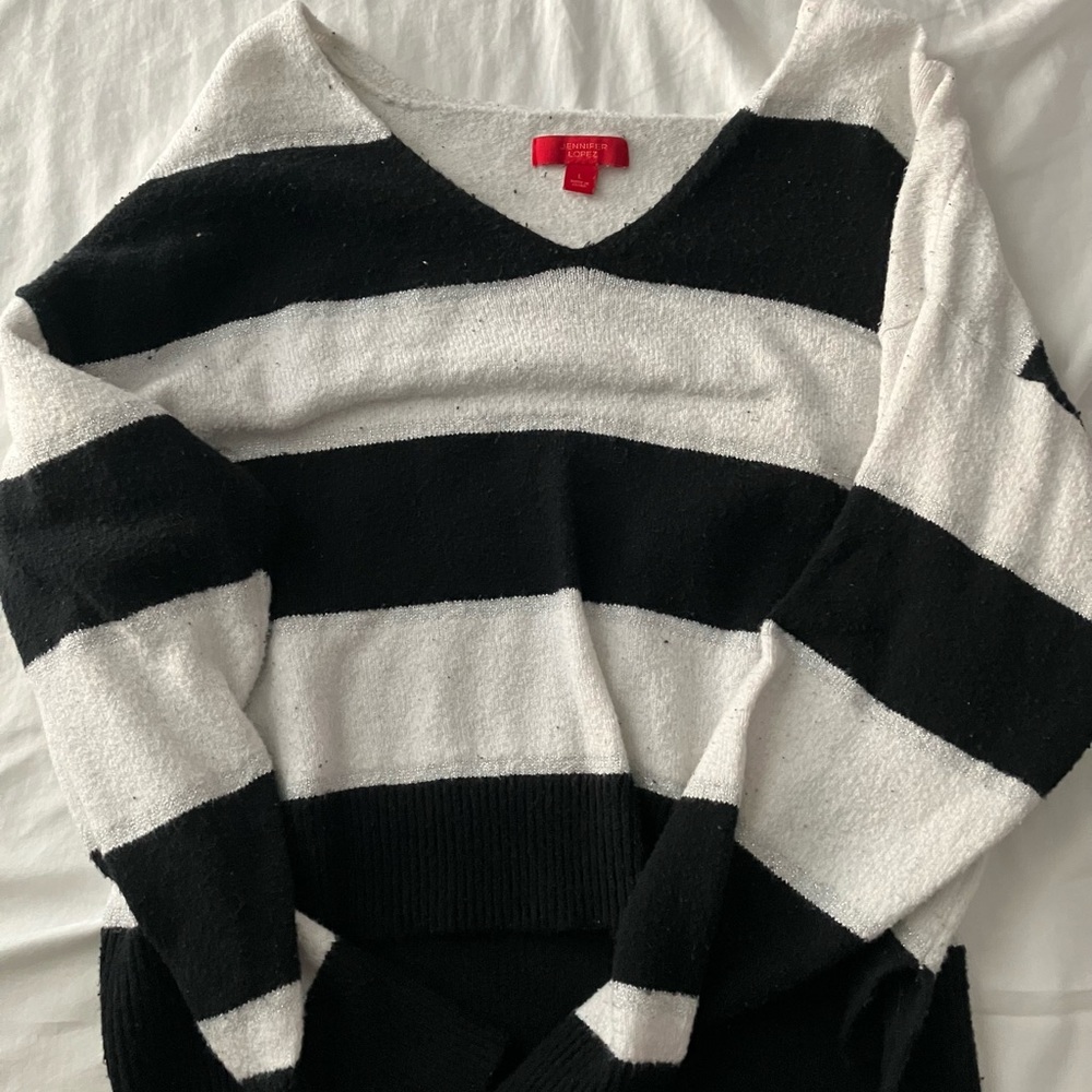 striped cropped sweater